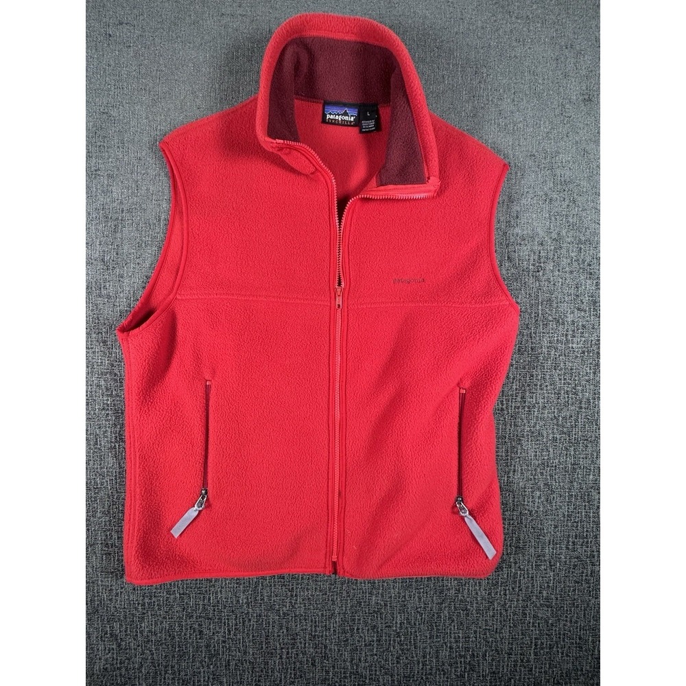 Patagonia Synchilla Men's‎ Fleece Vest Red Size Large Vintage